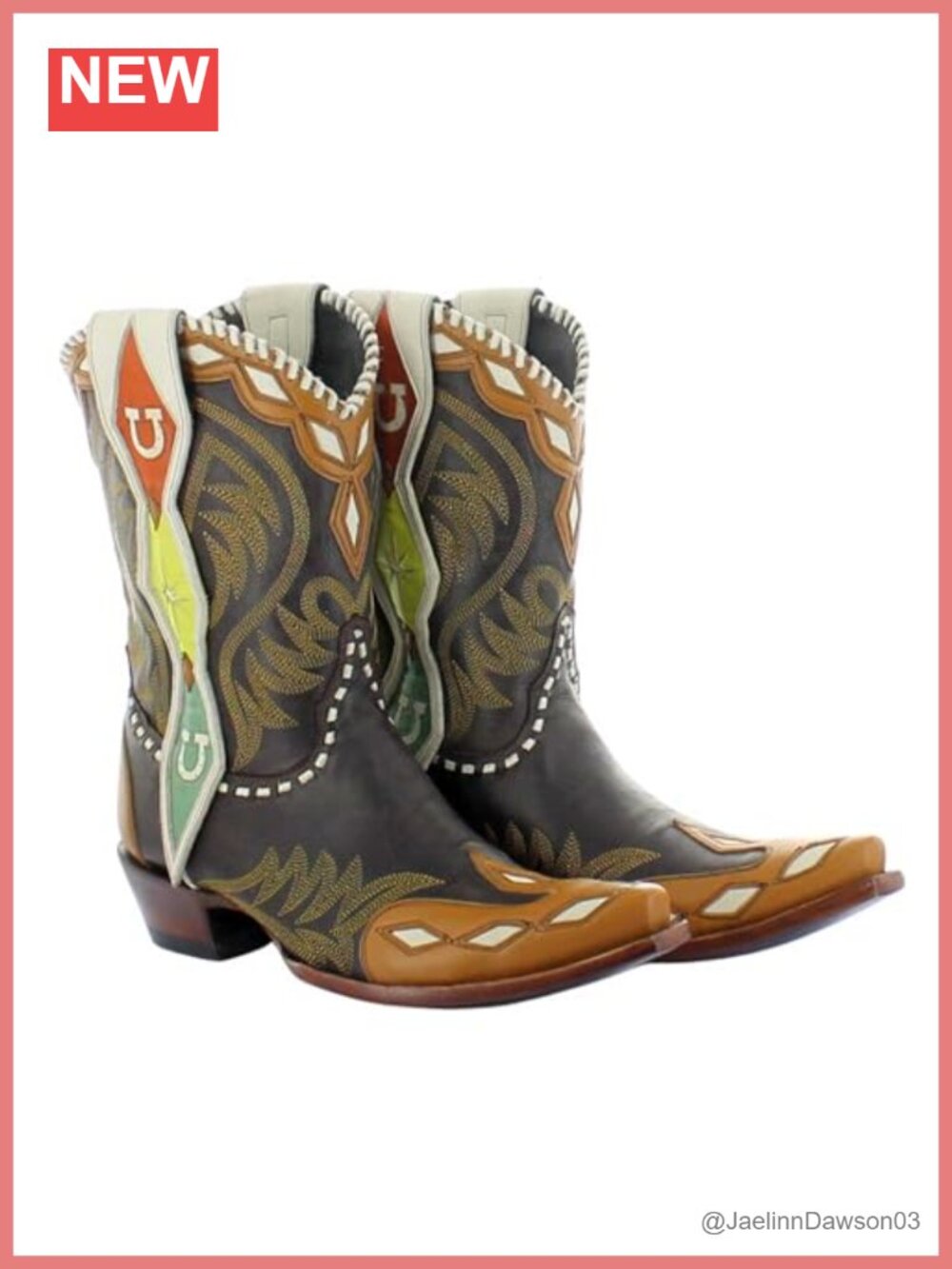 Old Gringo Women's Double D Atomic Ranch Leather Western Boots 9.5" Shaft